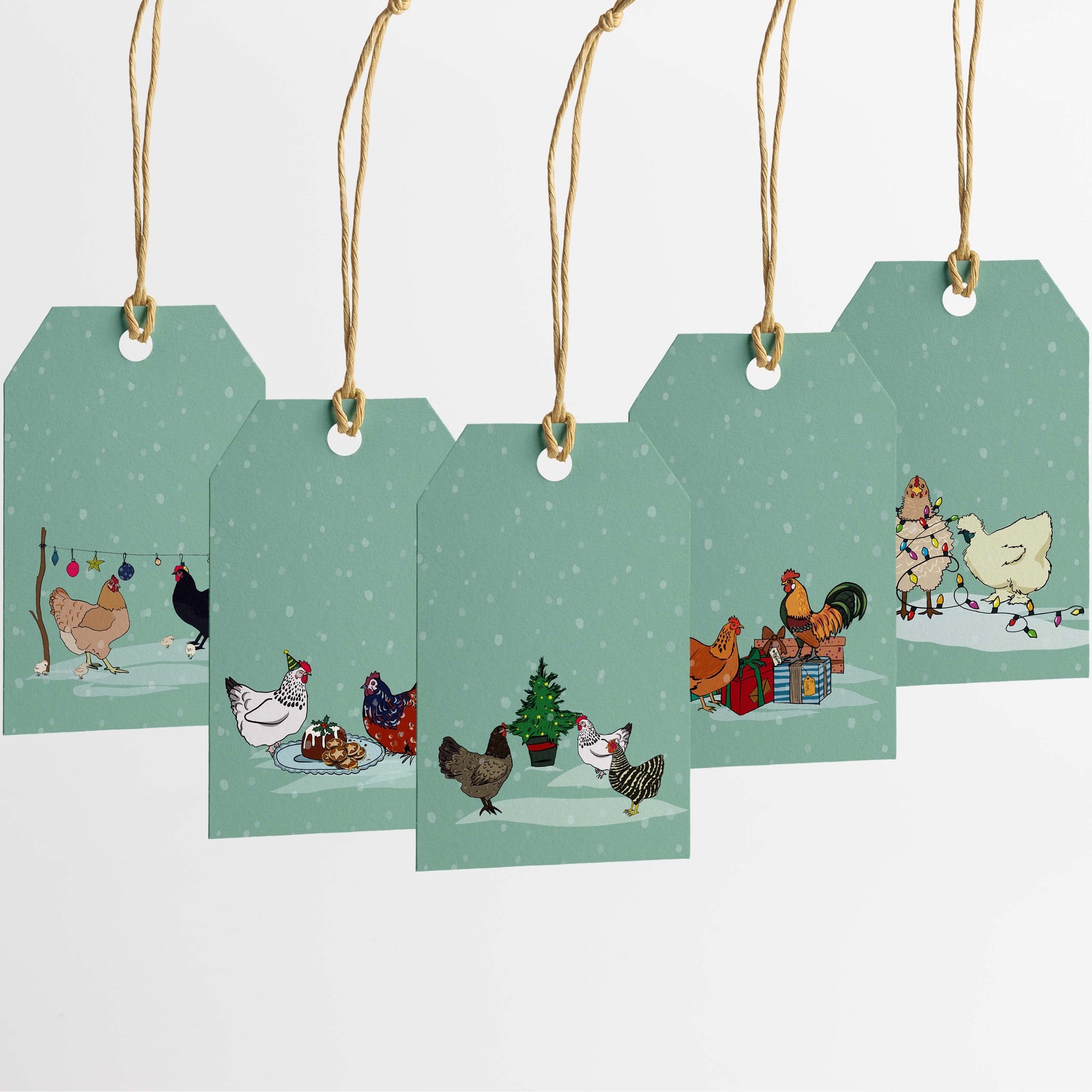 Quarry's Edge Christmas Chicken Gift Tags