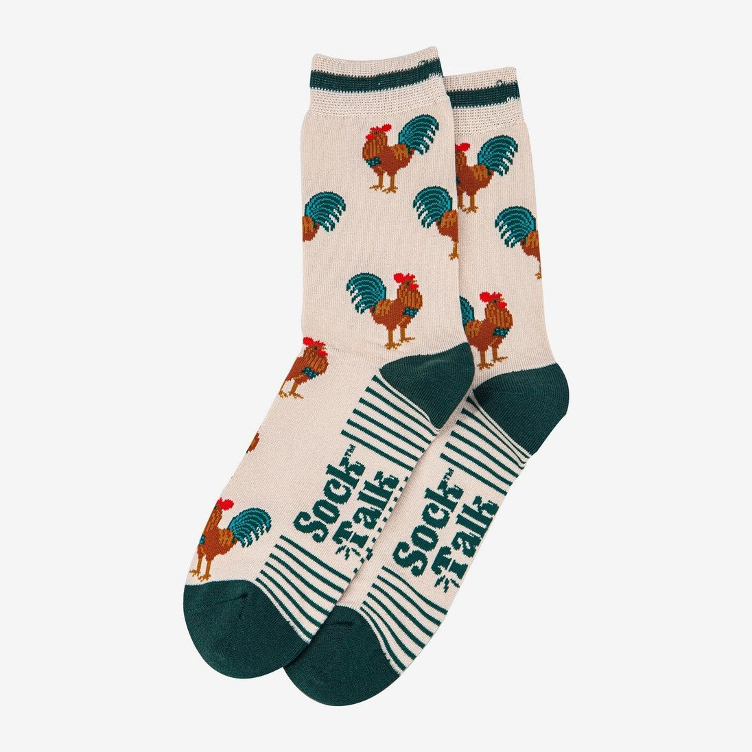 Men's Bamboo Socks - Cream Rooster