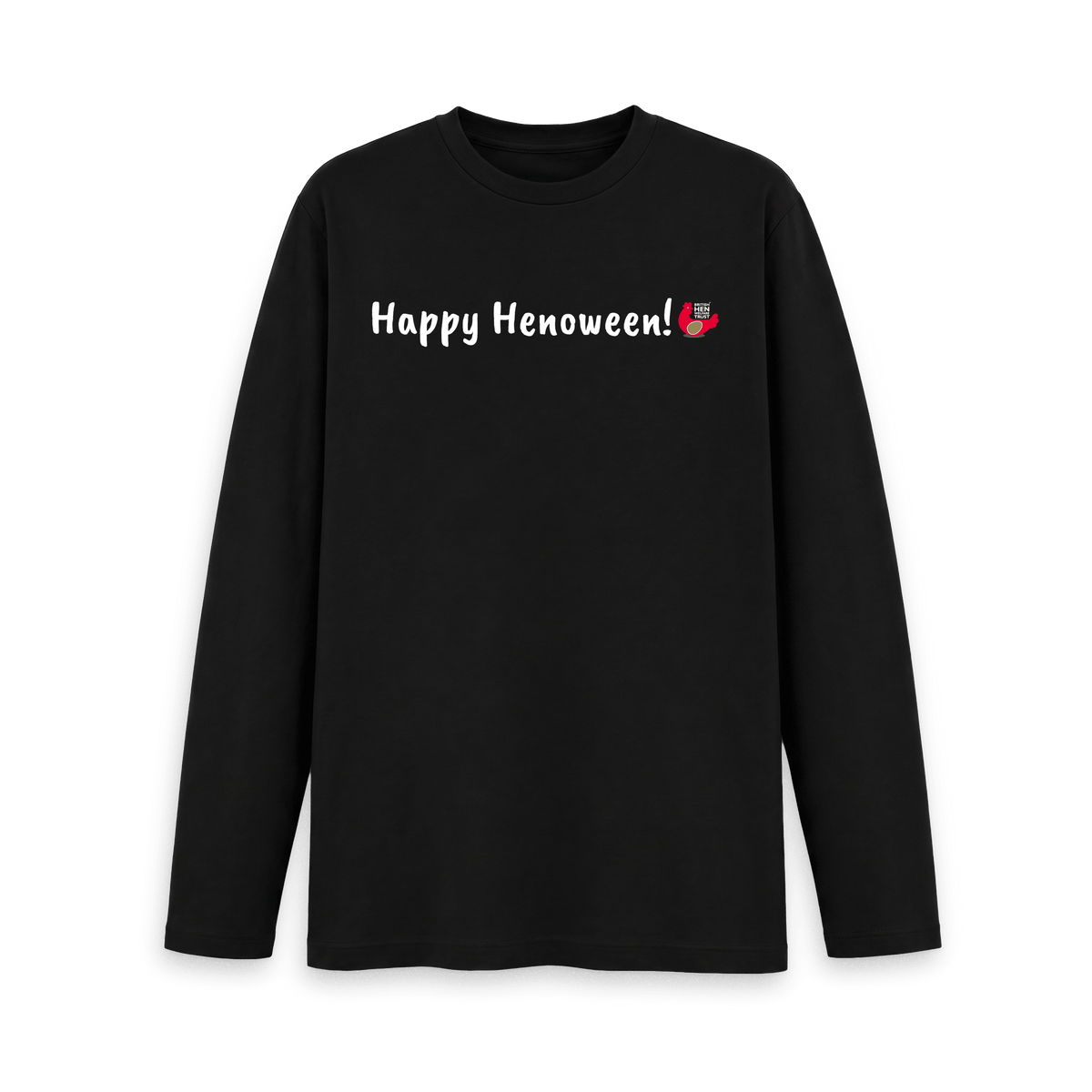 Black Printed Long Sleeve T Shirt Front