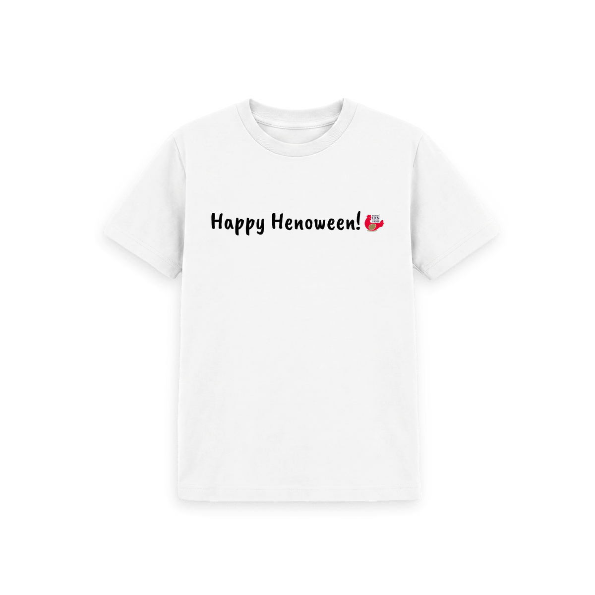White Printed Kids T-Shirt Front