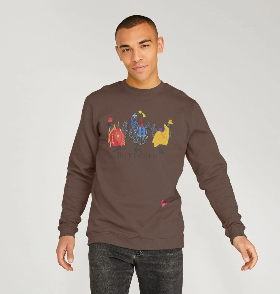 Men's Sweatshirt- Bob Mortimer Three Wise Hens