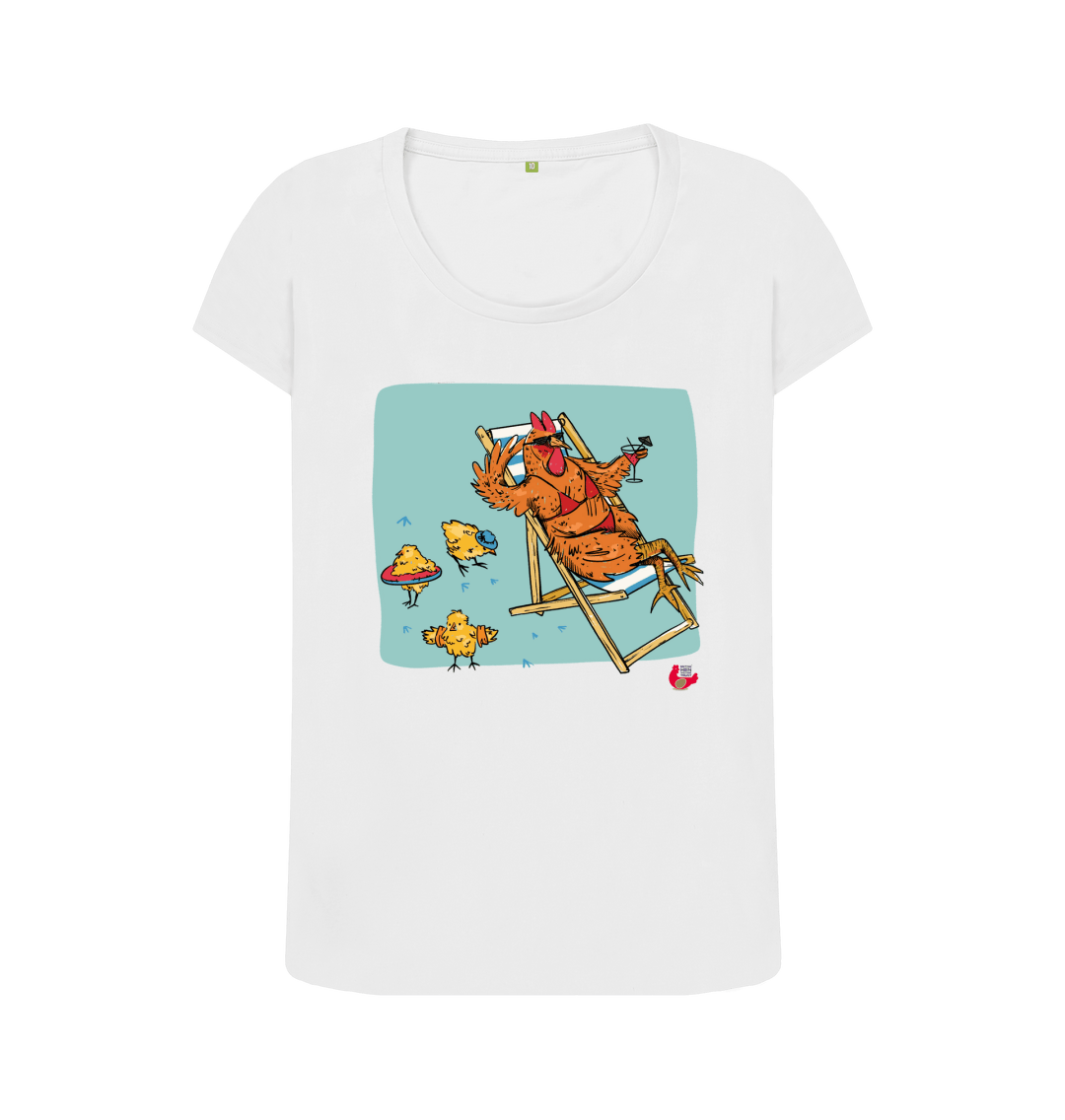 White Printed T-shirt Front