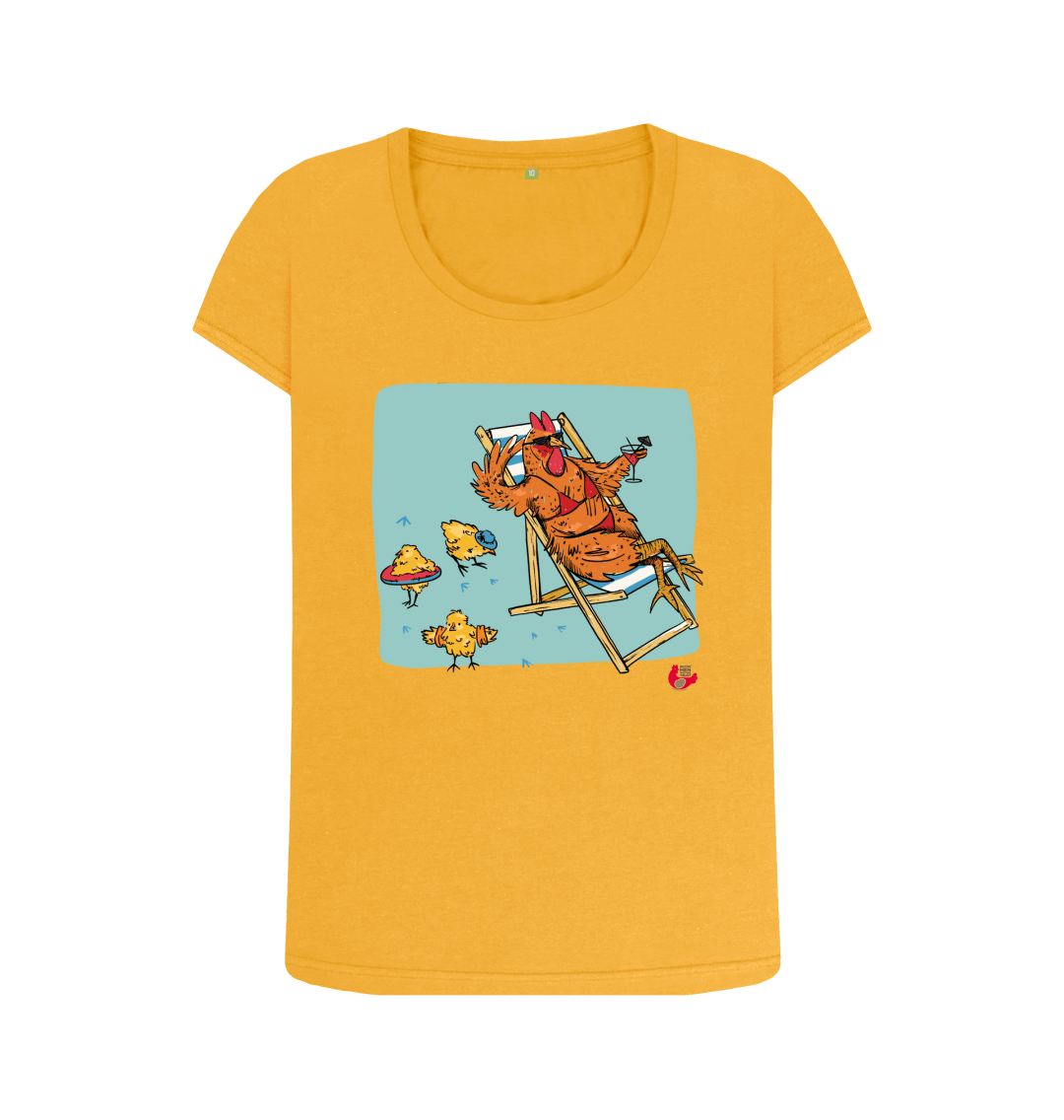 Mustard Printed T-shirt Front