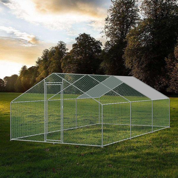 BHWT The Chicken House Company Metal Chicken Run 6m x 3m 25mm frame