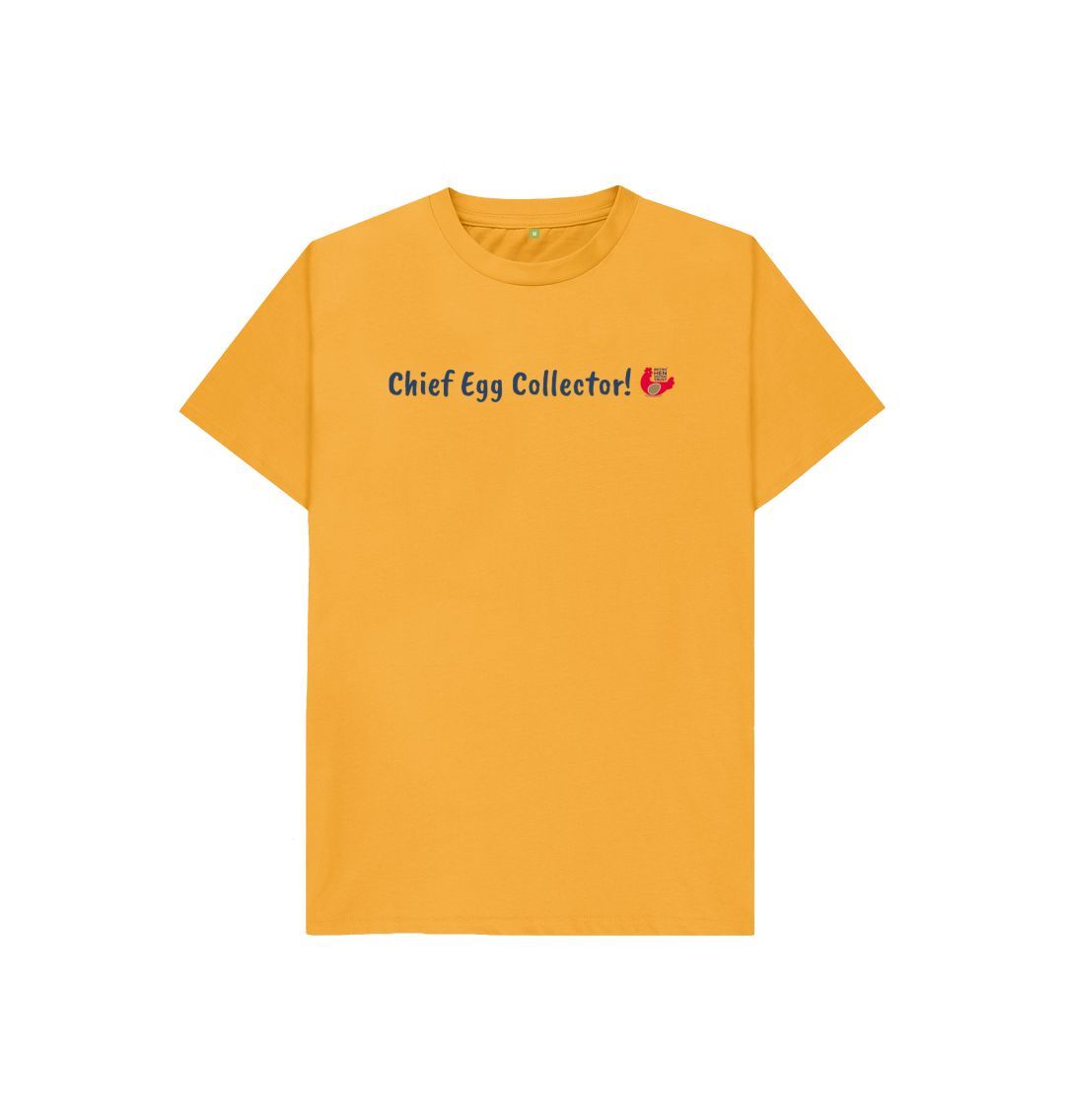 Mustard Chief Egg Collector! Kids Unisex Short Sleeve T-Shirt