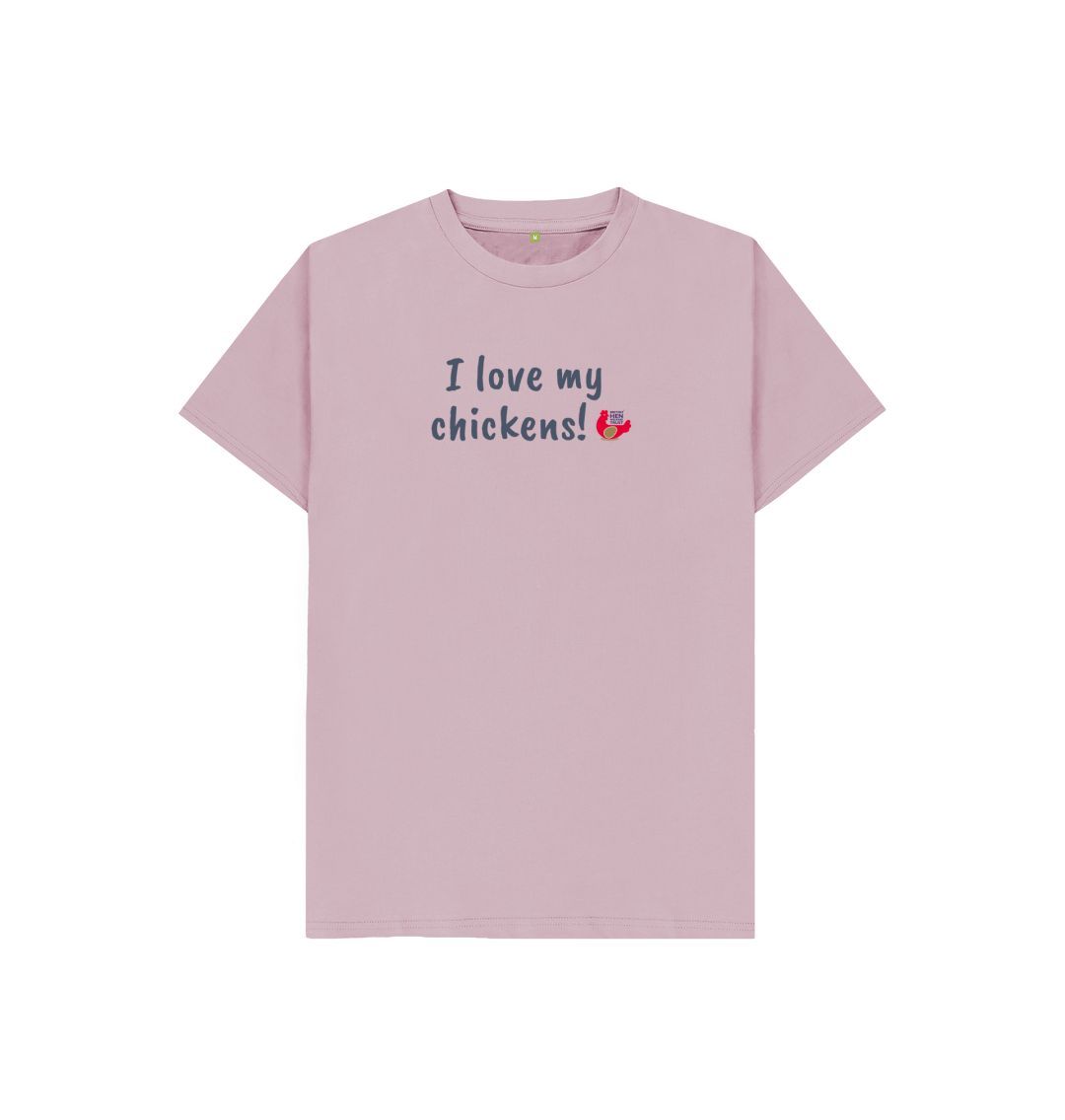 Mauve I love my chickens! Kids Unisex Short Sleeve T-Shirt