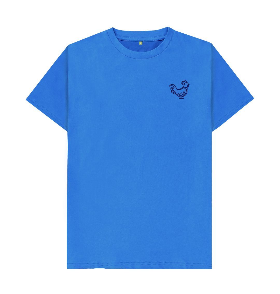 Bright Blue Cockerel Small Logo - Blue