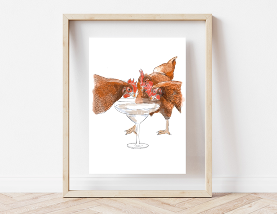 Rebekah Marshall Hen Party A4 Print