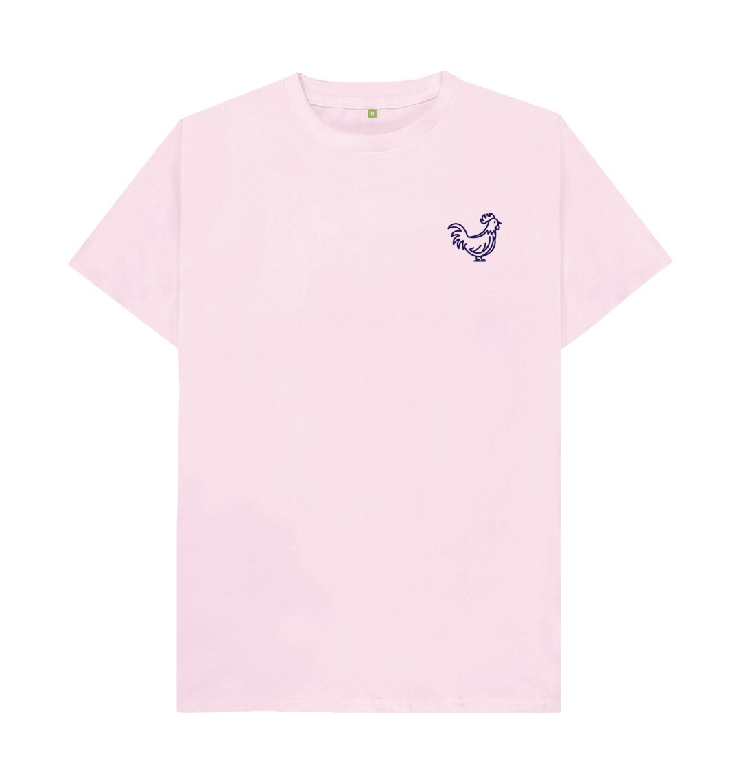 Pink Cockerel Small Logo - Blue
