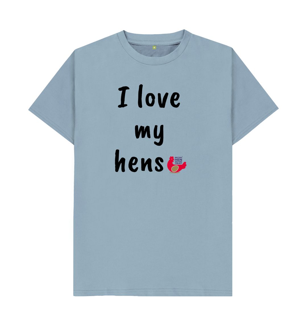 Stone Blue I Love My Hens Unisex T-shirt
