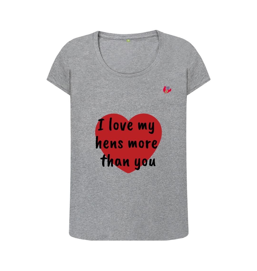 Athletic Grey I love my hens more than you - Women's Top