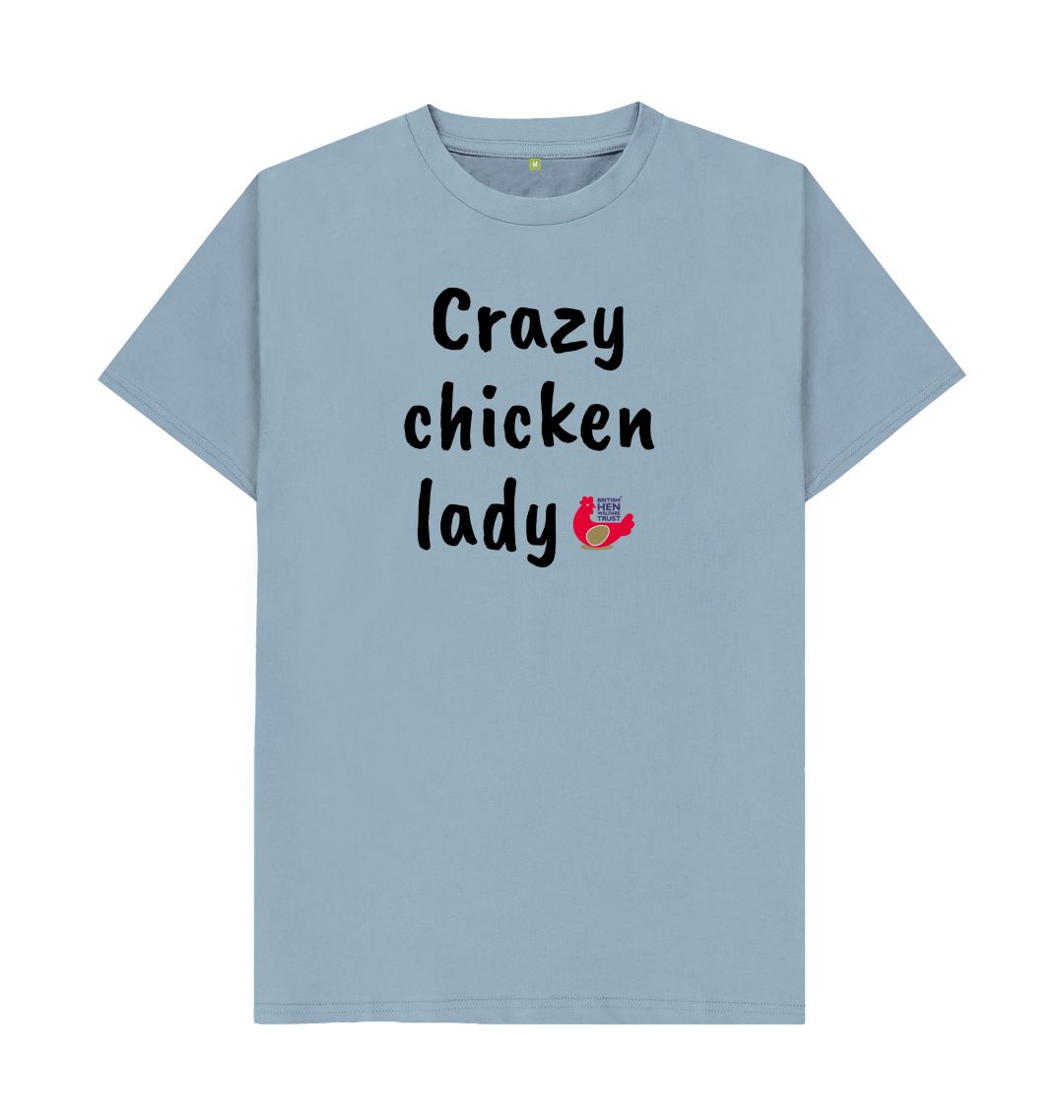 Stone Blue Crazy chicken lady (Caveat Brush) Unisex T-shirt