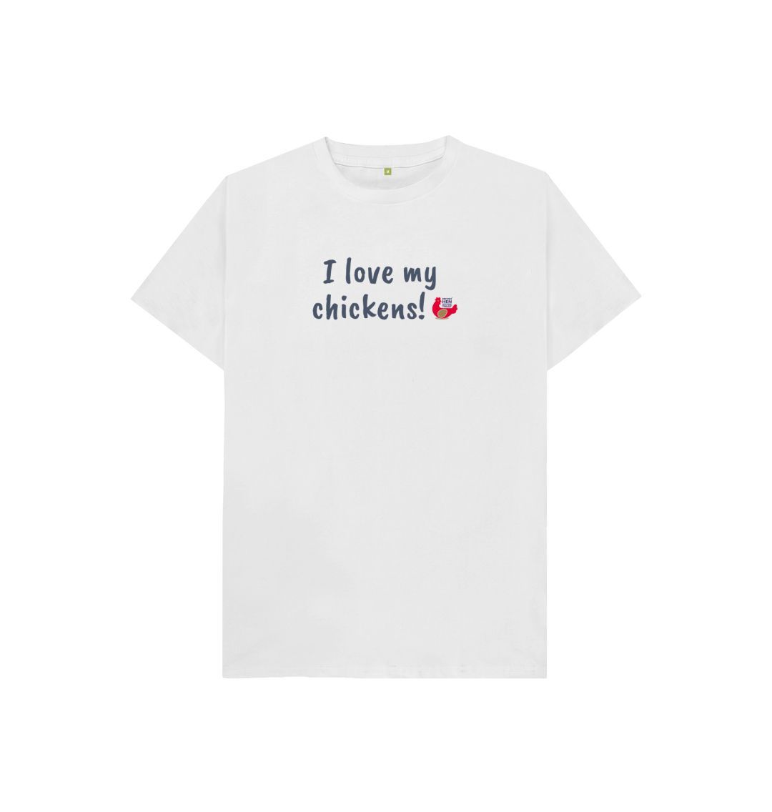 White I love my chickens! Kids Unisex Short Sleeve T-Shirt