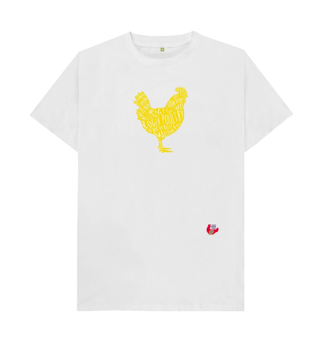 White Bob Mortimer Yellow Hen Unisex T-Shirt