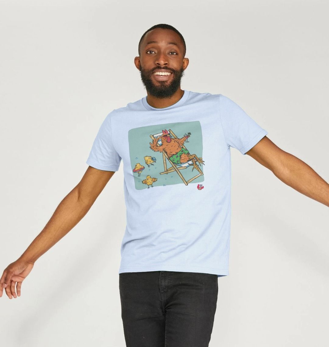 Cockerel Sunbathing Men's T-Shirt