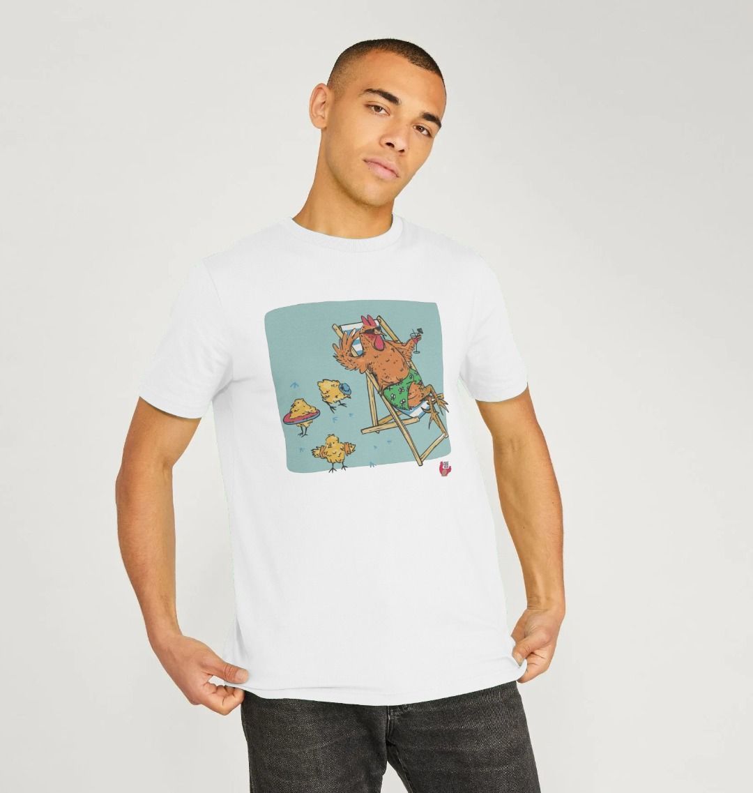 Cockerel Sunbathing Men's T-Shirt