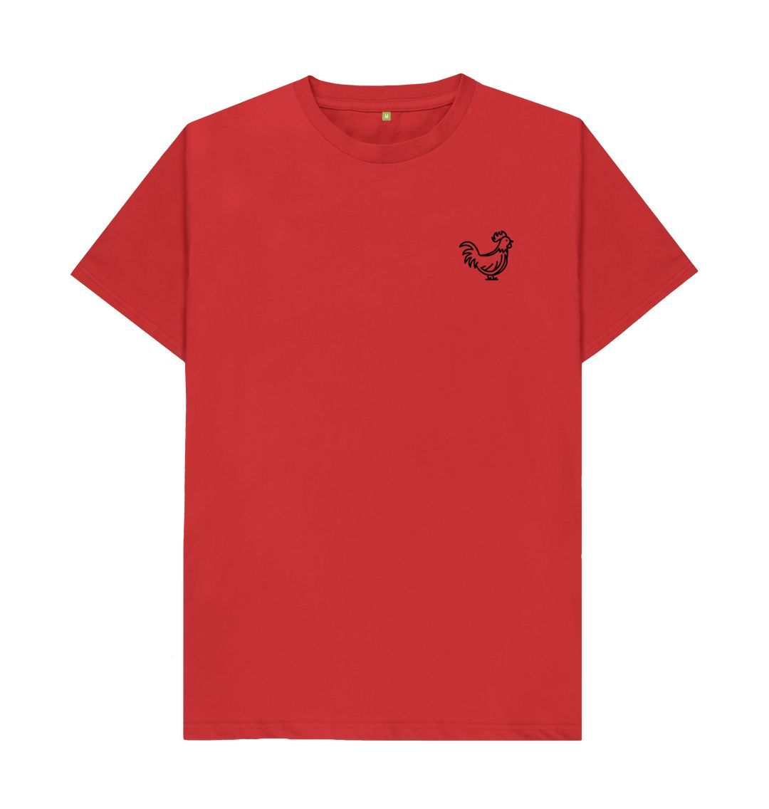 Red Cockerel Small Logo - Black