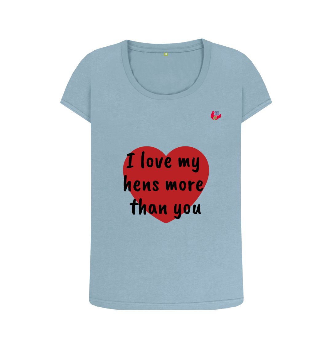 Stone Blue I love my hens more than you - Women's Top