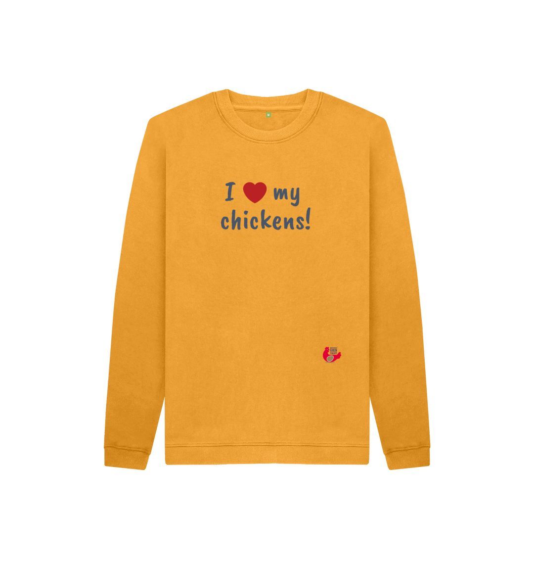 Mustard I 'love' my chickens! Kids Unisex Jumper