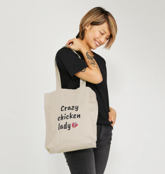 Crazy chicken lady Tote Bag